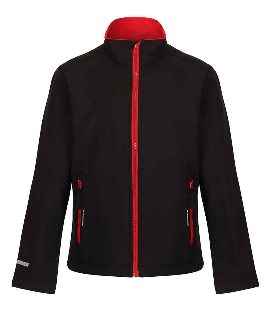 Regatta Professional RG330 Black/Classic Red Front - Soft Shell Ready to be Embroidered and Printed by Custard Workwear - Cheap Personalised and Customised Workwear in Nottinghamshire, Derbyshire and Leicestershire