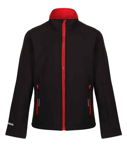 Regatta Professional RG330 Black/Classic Red Front - Soft Shell Ready to be Embroidered and Printed by Custard Workwear - Cheap Personalised and Customised Workwear in Nottinghamshire, Derbyshire and Leicestershire