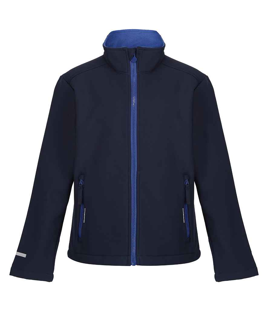Regatta Professional RG330 Navy/New Royal Blue Front - Soft Shell Ready to be Embroidered and Printed by Custard Workwear - Cheap Personalised and Customised Workwear in Nottinghamshire, Derbyshire and Leicestershire