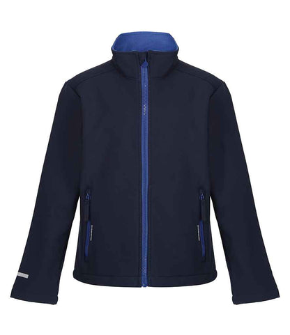 Regatta Professional RG330 Navy/New Royal Blue Front - Soft Shell Ready to be Embroidered and Printed by Custard Workwear - Cheap Personalised and Customised Workwear in Nottinghamshire, Derbyshire and Leicestershire