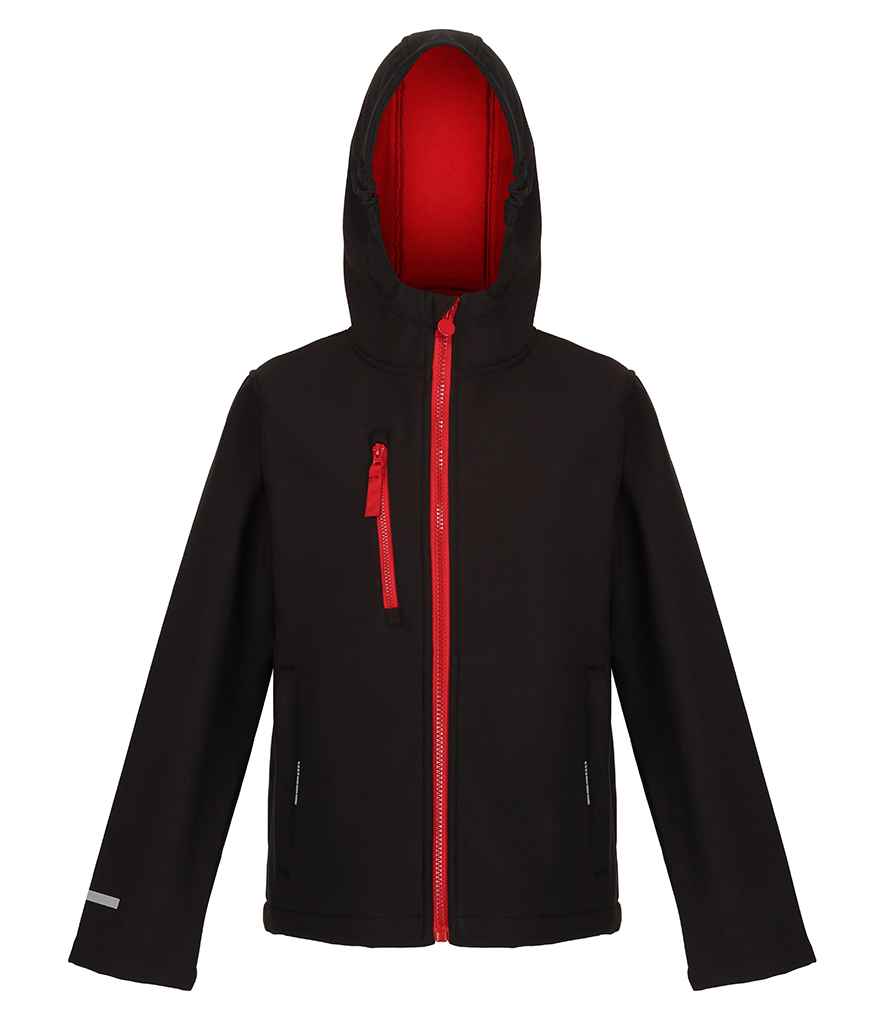 Regatta Professional RG332 Black/Classic Red Front - Soft Shell Ready to be Embroidered and Printed by Custard Workwear - Cheap Personalised and Customised Workwear in Nottinghamshire, Derbyshire and Leicestershire