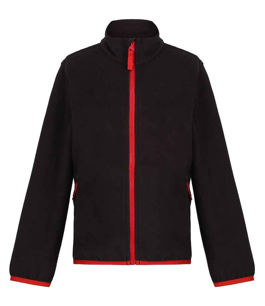 Regatta Professional RG333 Black/Classic Red Front - Fleece Ready to be Embroidered by Custard Workwear - Cheap Personalised and Customised Workwear in Nottinghamshire, Derbyshire and Leicestershire