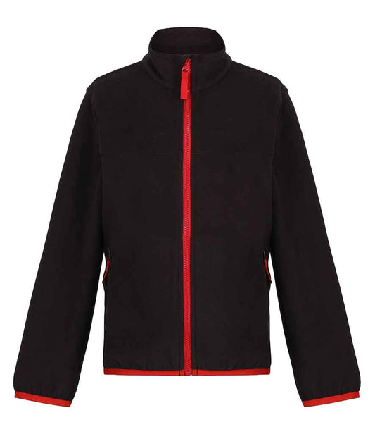 Regatta Professional RG333 Black/Classic Red Front - Fleece Ready to be Embroidered by Custard Workwear - Cheap Personalised and Customised Workwear in Nottinghamshire, Derbyshire and Leicestershire