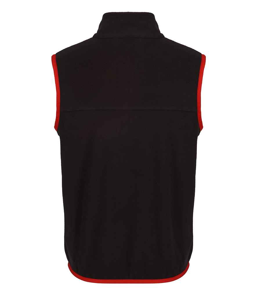 Regatta Professional RG334 Black/Classic Red Back - Bodywarmer Ready to be Embroidered by Custard Workwear - Cheap Personalised and Customised Workwear in Nottinghamshire, Derbyshire and Leicestershire