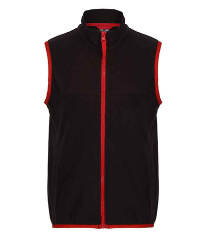 Regatta Professional RG334 Black/Classic Red Front - Bodywarmer Ready to be Embroidered by Custard Workwear - Cheap Personalised and Customised Workwear in Nottinghamshire, Derbyshire and Leicestershire