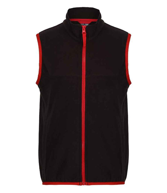Regatta Professional RG334 Black/Classic Red Front - Bodywarmer Ready to be Embroidered by Custard Workwear - Cheap Personalised and Customised Workwear in Nottinghamshire, Derbyshire and Leicestershire