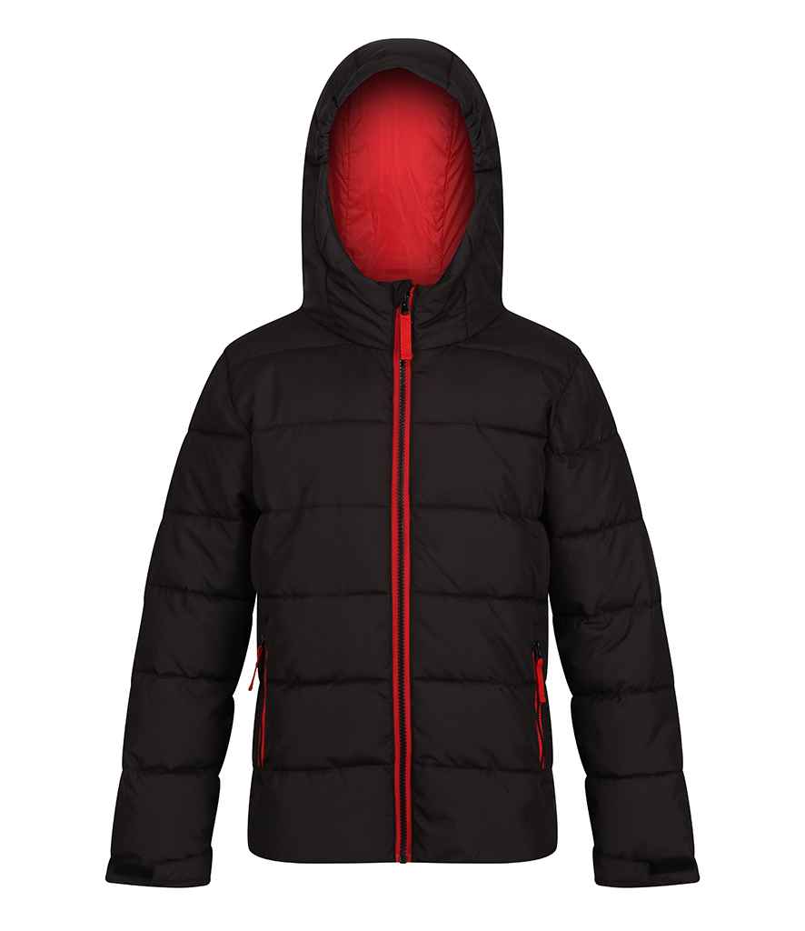 Regatta Professional RG336 Black/Classic Red Front - Jacket Ready to be Printed by Custard Workwear - Cheap Personalised and Customised Workwear in Nottinghamshire, Derbyshire and Leicestershire