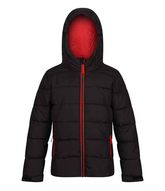 Regatta Professional RG336 Black/Classic Red Front - Jacket Ready to be Printed by Custard Workwear - Cheap Personalised and Customised Workwear in Nottinghamshire, Derbyshire and Leicestershire
