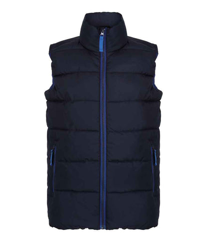 Regatta Professional RG337 Navy/New Royal Blue Front - Bodywarmer Ready to be Printed by Custard Workwear - Cheap Personalised and Customised Workwear in Nottinghamshire, Derbyshire and Leicestershire