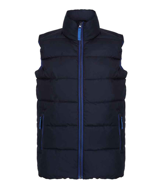 Regatta Professional RG337 Navy/New Royal Blue Front - Bodywarmer Ready to be Printed by Custard Workwear - Cheap Personalised and Customised Workwear in Nottinghamshire, Derbyshire and Leicestershire