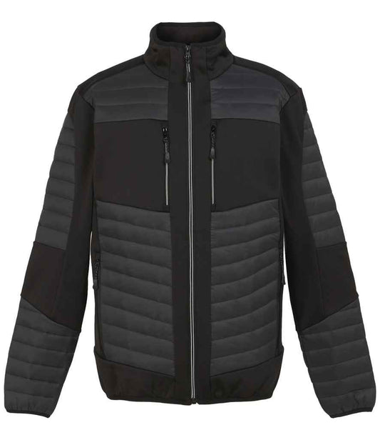 Regatta Professional RG380 Ash/Black Front - Jacket Ready to be Embroidered and Printed by Custard Workwear - Cheap Personalised and Customised Workwear in Nottinghamshire, Derbyshire and Leicestershire