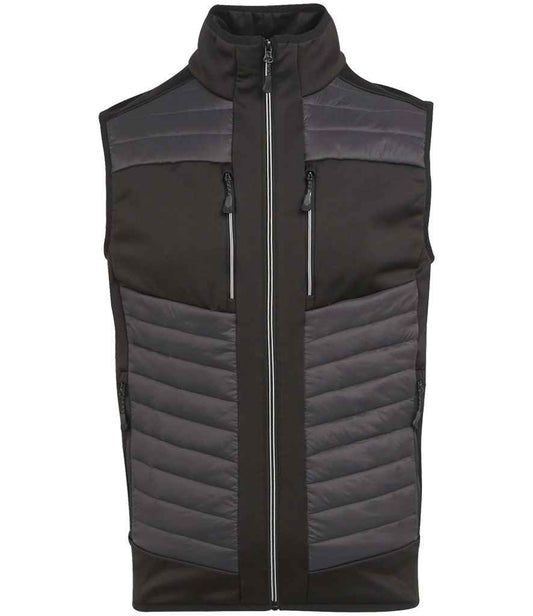 Regatta Professional RG381 Ash/Black Front - Bodywarmer Ready to be Embroidered and Printed by Custard Workwear - Cheap Personalised and Customised Workwear in Nottinghamshire, Derbyshire and Leicestershire