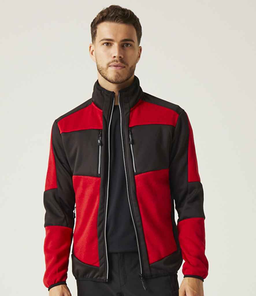 Regatta Professional RG382 Classic Red/Black Model - Fleece Ready to be Embroidered by Custard Workwear - Cheap Personalised and Customised Workwear in Nottinghamshire, Derbyshire and Leicestershire