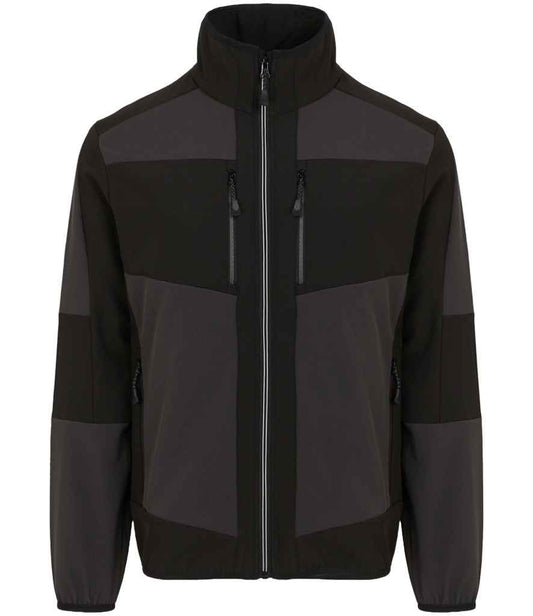 Regatta Professional RG384 Ash/Black Front - Soft Shell Ready to be Embroidered and Printed by Custard Workwear - Cheap Personalised and Customised Workwear in Nottinghamshire, Derbyshire and Leicestershire