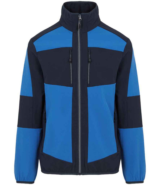 Regatta Professional RG384 Strong Blue/Navy Front - Soft Shell Ready to be Embroidered and Printed by Custard Workwear - Cheap Personalised and Customised Workwear in Nottinghamshire, Derbyshire and Leicestershire