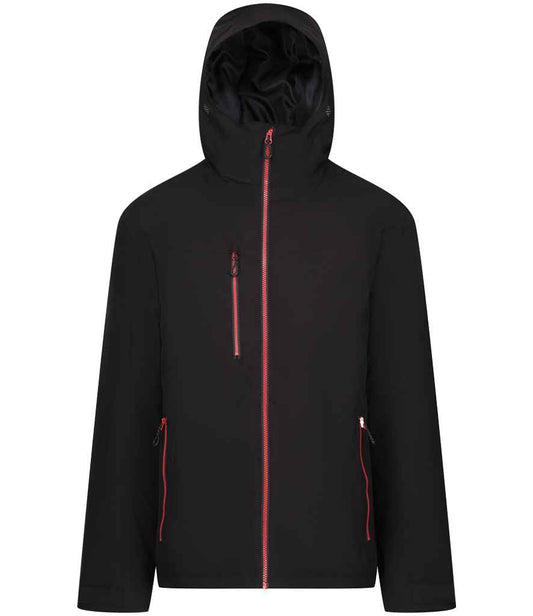Regatta Professional RG443 Black/Classic Red Front - Jacket Ready to be Embroidered and Printed by Custard Workwear - Cheap Personalised and Customised Workwear in Nottinghamshire, Derbyshire and Leicestershire