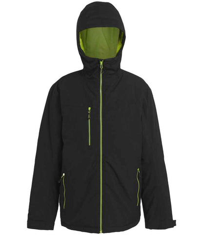 Regatta Professional RG443 Black/Lime Green Front - Jacket Ready to be Embroidered and Printed by Custard Workwear - Cheap Personalised and Customised Workwear in Nottinghamshire, Derbyshire and Leicestershire