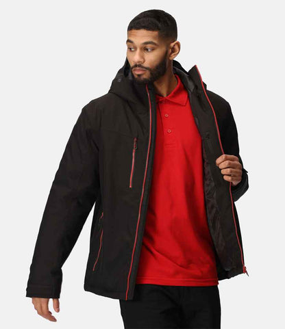 Regatta Professional RG443 Black/Classic Red Model - Jacket Ready to be Embroidered and Printed by Custard Workwear - Cheap Personalised and Customised Workwear in Nottinghamshire, Derbyshire and Leicestershire