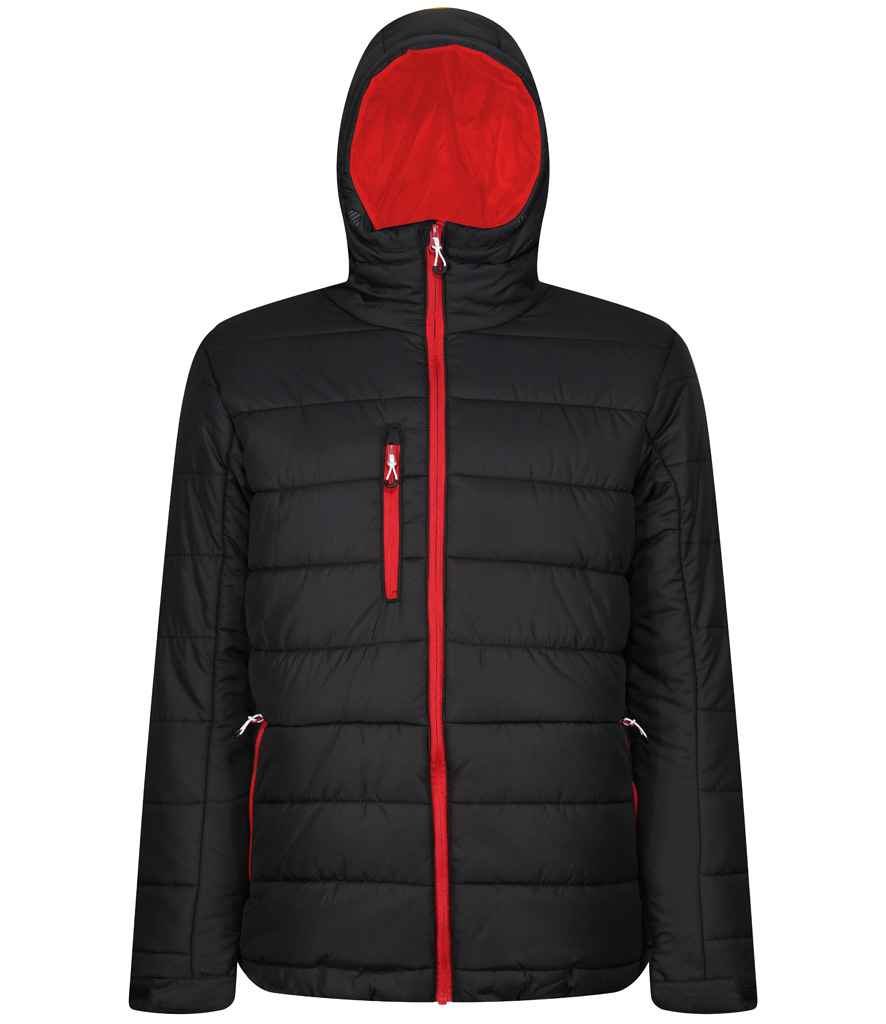 Regatta Professional RG444 Black/Classic Red Front - Jacket Ready to be Printed by Custard Workwear - Cheap Personalised and Customised Workwear in Nottinghamshire, Derbyshire and Leicestershire