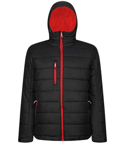 Regatta Professional RG444 Black/Classic Red Front - Jacket Ready to be Printed by Custard Workwear - Cheap Personalised and Customised Workwear in Nottinghamshire, Derbyshire and Leicestershire