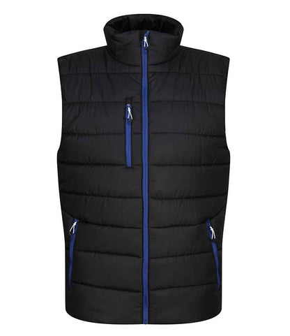 Regatta Professional RG445 Black/New Royal Blue Front - Bodywarmer Ready to be Printed by Custard Workwear - Cheap Personalised and Customised Workwear in Nottinghamshire, Derbyshire and Leicestershire