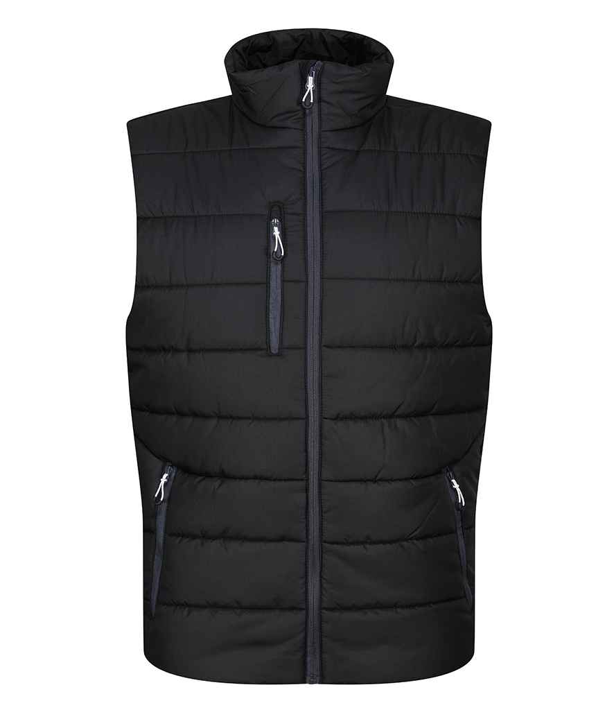 Regatta Professional RG445 Black/Seal Grey Front - Bodywarmer Ready to be Printed by Custard Workwear - Cheap Personalised and Customised Workwear in Nottinghamshire, Derbyshire and Leicestershire