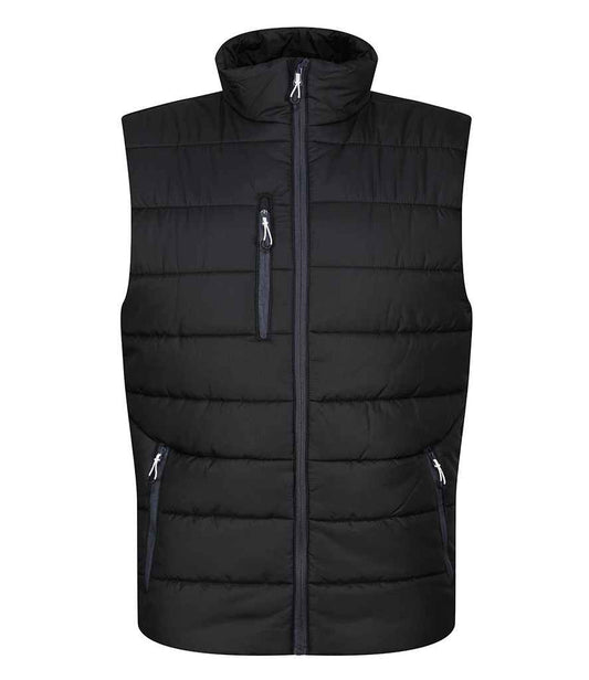 Regatta Professional RG445 Black/Seal Grey Front - Bodywarmer Ready to be Printed by Custard Workwear - Cheap Personalised and Customised Workwear in Nottinghamshire, Derbyshire and Leicestershire