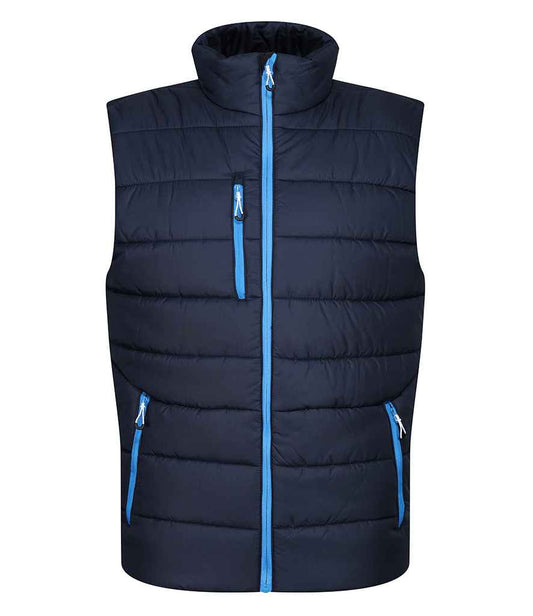 Regatta Professional RG445 Navy/French Blue Front - Bodywarmer Ready to be Printed by Custard Workwear - Cheap Personalised and Customised Workwear in Nottinghamshire, Derbyshire and Leicestershire