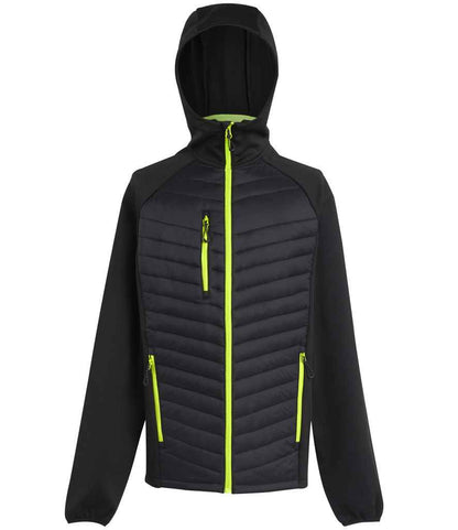 Regatta Professional RG446 Black/Lime Green Front - Jacket Ready to be Printed by Custard Workwear - Cheap Personalised and Customised Workwear in Nottinghamshire, Derbyshire and Leicestershire