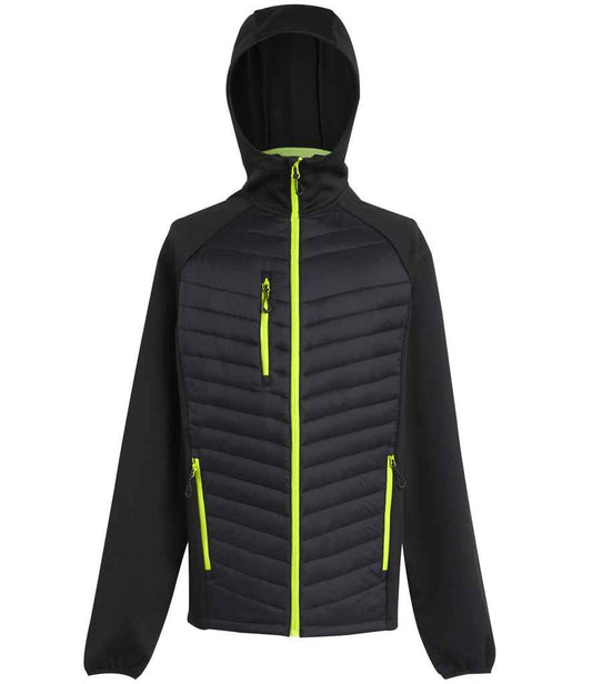 Regatta Professional RG446 Black/Lime Green Front - Jacket Ready to be Printed by Custard Workwear - Cheap Personalised and Customised Workwear in Nottinghamshire, Derbyshire and Leicestershire