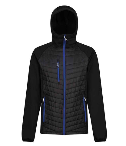 Regatta Professional RG446 Black/New Royal Blue Front - Jacket Ready to be Printed by Custard Workwear - Cheap Personalised and Customised Workwear in Nottinghamshire, Derbyshire and Leicestershire