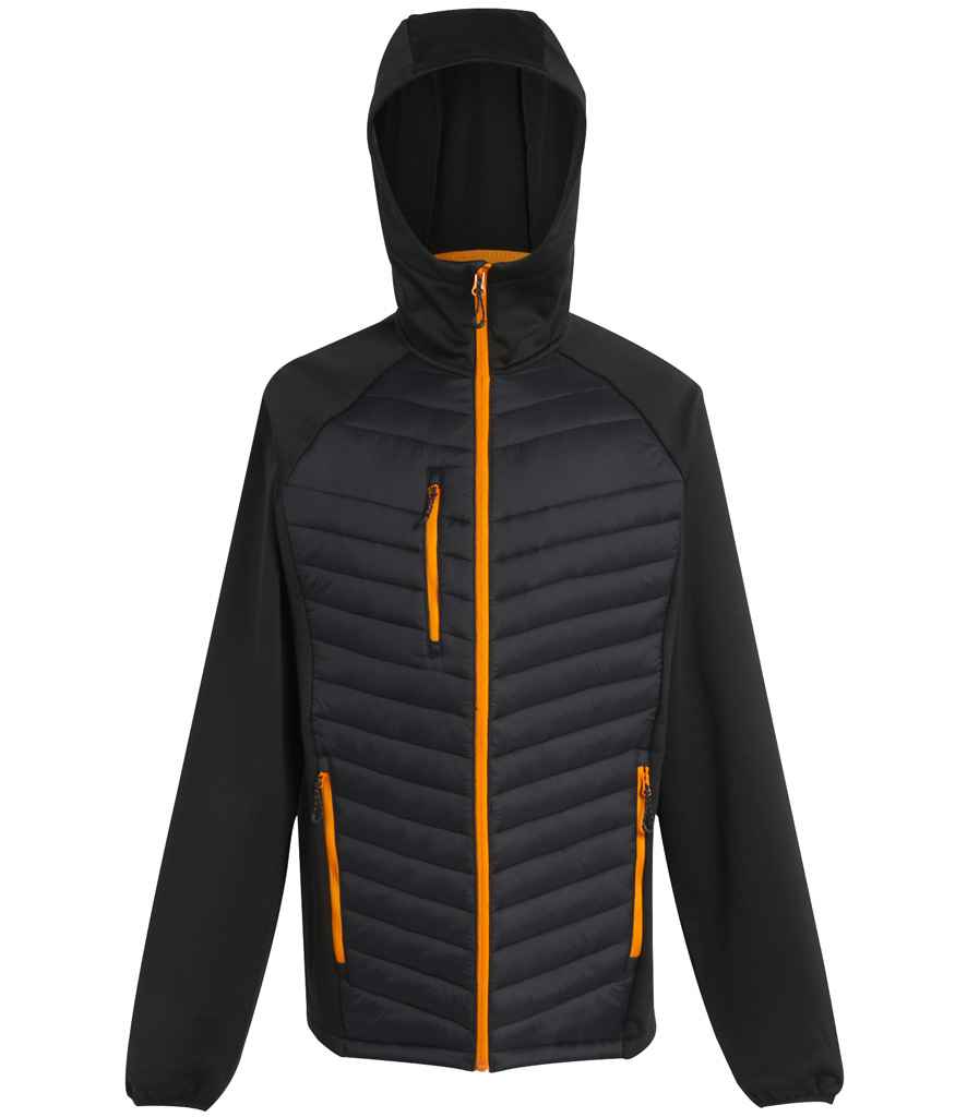 Regatta Professional RG446 Black/Orange Pop Front - Jacket Ready to be Printed by Custard Workwear - Cheap Personalised and Customised Workwear in Nottinghamshire, Derbyshire and Leicestershire