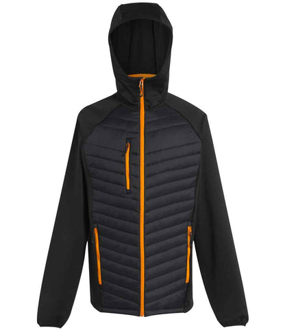 Regatta Professional RG446 Black/Orange Pop Front - Jacket Ready to be Printed by Custard Workwear - Cheap Personalised and Customised Workwear in Nottinghamshire, Derbyshire and Leicestershire