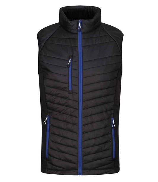 Regatta Professional RG447 Black/New Royal Blue Front - Bodywarmer Ready to be Printed by Custard Workwear - Cheap Personalised and Customised Workwear in Nottinghamshire, Derbyshire and Leicestershire