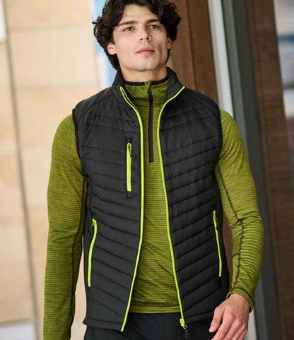Regatta Professional RG447 Black/Lime Green Model - Bodywarmer Ready to be Printed by Custard Workwear - Cheap Personalised and Customised Workwear in Nottinghamshire, Derbyshire and Leicestershire