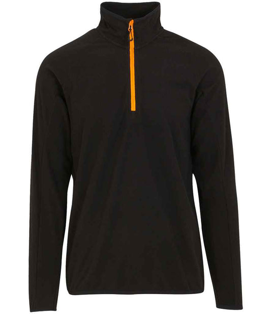 Regatta Professional RG452 Black/Orange Pop Front - Fleece Ready to be Embroidered by Custard Workwear - Cheap Personalised and Customised Workwear in Nottinghamshire, Derbyshire and Leicestershire