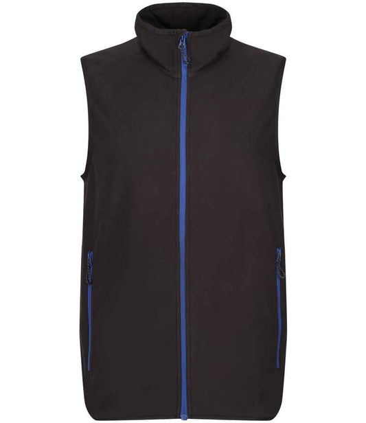 Regatta Professional RG453 Black/New Royal Blue Front - Bodywarmer Ready to be Embroidered by Custard Workwear - Cheap Personalised and Customised Workwear in Nottinghamshire, Derbyshire and Leicestershire