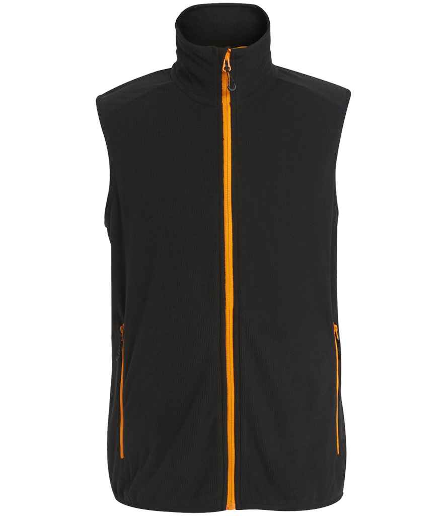 Regatta Professional RG453 Black/Orange Pop Front - Bodywarmer Ready to be Embroidered by Custard Workwear - Cheap Personalised and Customised Workwear in Nottinghamshire, Derbyshire and Leicestershire