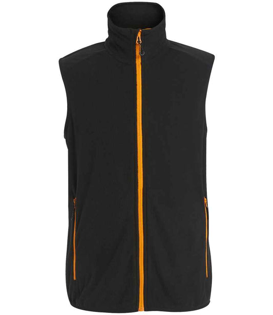 Regatta Professional RG453 Black/Orange Pop Front - Bodywarmer Ready to be Embroidered by Custard Workwear - Cheap Personalised and Customised Workwear in Nottinghamshire, Derbyshire and Leicestershire