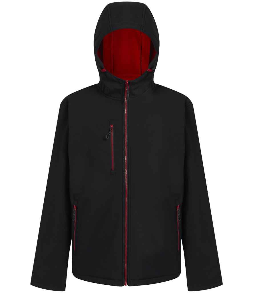 Regatta Professional RG454 Black/Classic Red Front - Soft Shell Ready to be Embroidered and Printed by Custard Workwear - Cheap Personalised and Customised Workwear in Nottinghamshire, Derbyshire and Leicestershire
