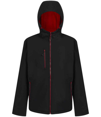 Regatta Professional RG454 Black/Classic Red Front - Soft Shell Ready to be Embroidered and Printed by Custard Workwear - Cheap Personalised and Customised Workwear in Nottinghamshire, Derbyshire and Leicestershire