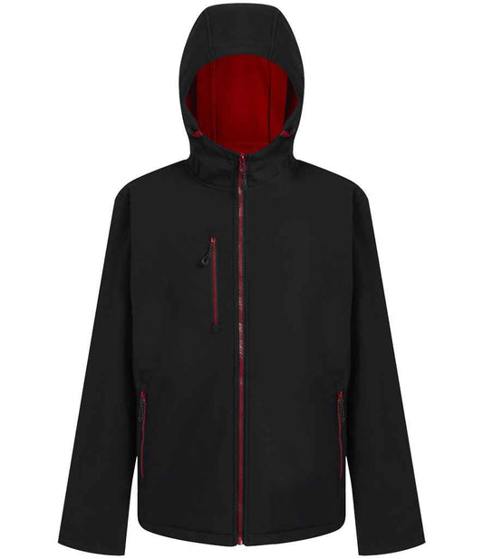 Regatta Professional RG454 Black/Classic Red Front - Soft Shell Ready to be Embroidered and Printed by Custard Workwear - Cheap Personalised and Customised Workwear in Nottinghamshire, Derbyshire and Leicestershire