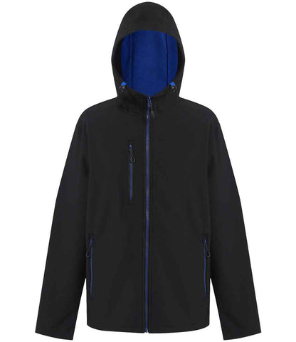 Regatta Professional RG454 Black/New Royal Blue Front - Soft Shell Ready to be Embroidered and Printed by Custard Workwear - Cheap Personalised and Customised Workwear in Nottinghamshire, Derbyshire and Leicestershire