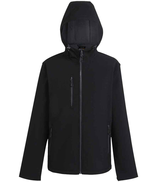 Regatta Professional RG454 Black/Seal Grey Front - Soft Shell Ready to be Embroidered and Printed by Custard Workwear - Cheap Personalised and Customised Workwear in Nottinghamshire, Derbyshire and Leicestershire