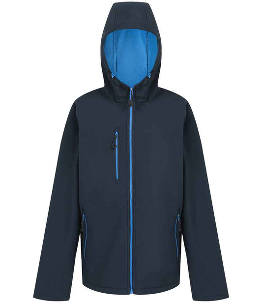 Regatta Professional RG454 Navy/French Blue Front - Soft Shell Ready to be Embroidered and Printed by Custard Workwear - Cheap Personalised and Customised Workwear in Nottinghamshire, Derbyshire and Leicestershire