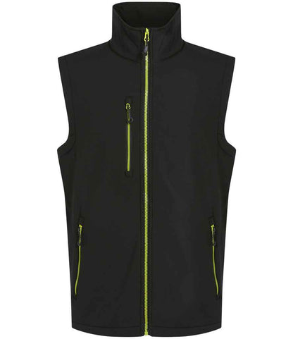 Regatta Professional RG455 Black/Lime Green Front - Bodywarmer Ready to be Embroidered and Printed by Custard Workwear - Cheap Personalised and Customised Workwear in Nottinghamshire, Derbyshire and Leicestershire