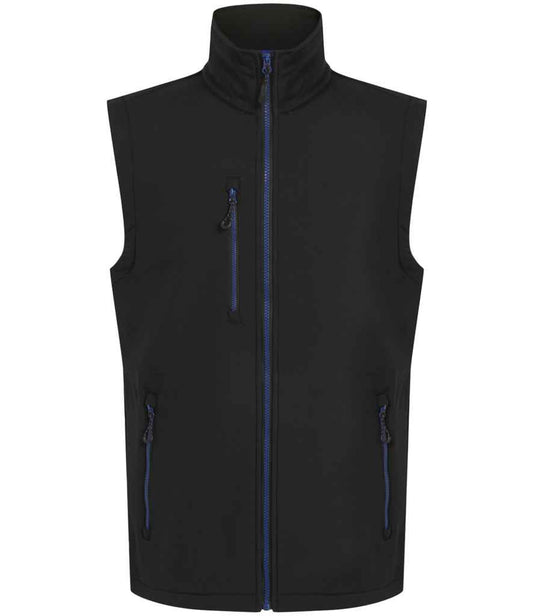 Regatta Professional RG455 Black/New Royal Blue Front - Bodywarmer Ready to be Embroidered and Printed by Custard Workwear - Cheap Personalised and Customised Workwear in Nottinghamshire, Derbyshire and Leicestershire