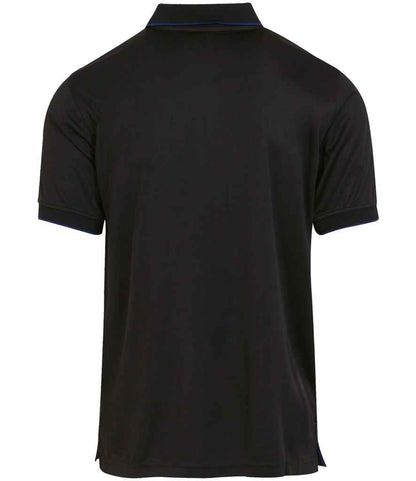 Regatta Professional RG456 Black/New Royal Blue Back - Polo Ready to be Printed by Custard Workwear - Cheap Personalised and Customised Workwear in Nottinghamshire, Derbyshire and Leicestershire