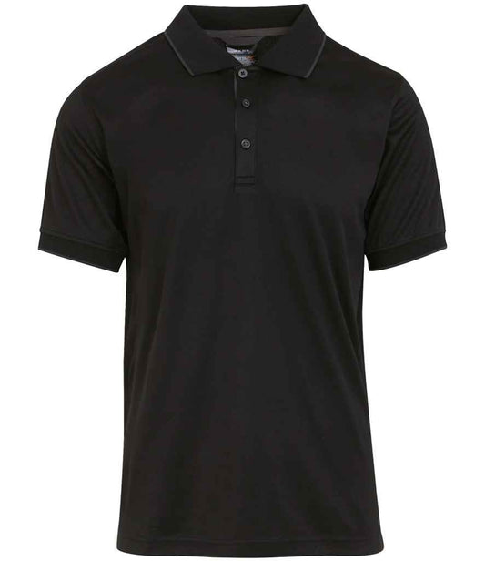 Regatta Professional RG456 Black/Seal Grey Front - Polo Ready to be Printed by Custard Workwear - Cheap Personalised and Customised Workwear in Nottinghamshire, Derbyshire and Leicestershire
