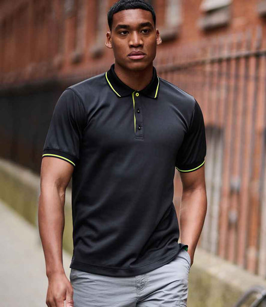 Regatta Professional RG456 Black/Lime Green Model - Polo Ready to be Printed by Custard Workwear - Cheap Personalised and Customised Workwear in Nottinghamshire, Derbyshire and Leicestershire